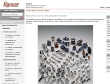 Tablet Screenshot of hanser.ch