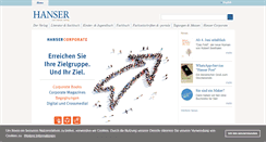 Desktop Screenshot of hanser.de