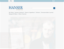 Tablet Screenshot of hanser.de