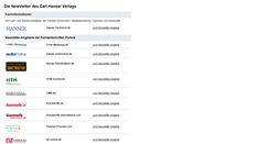 Desktop Screenshot of newsletter.hanser.de